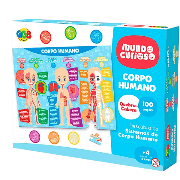 Quebra Cabeça Corpo Humano 100 Peças 1119 GGB