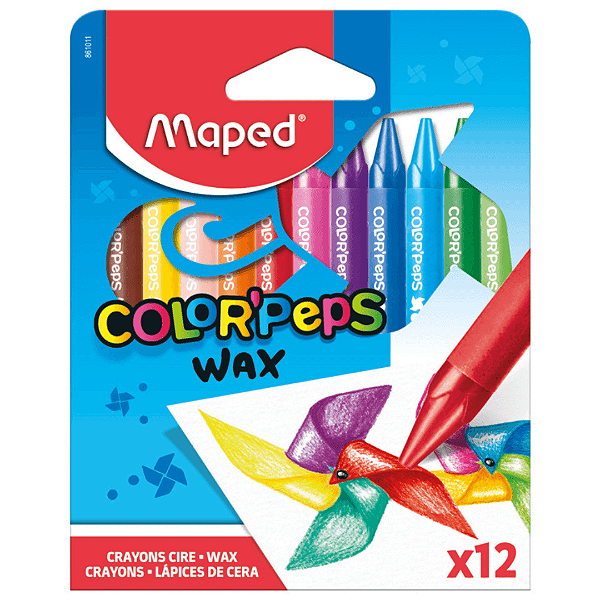 Giz De Cera Color Peps 12 Cores 861011 Maped
