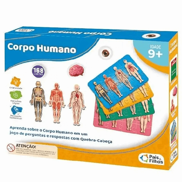 Jogo Corpo Humano 168 Peças 2808 Pais E Filhos