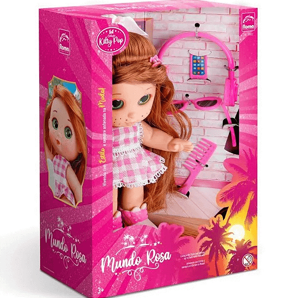 Boneca Kilty Pop Mundo Rosa 5883 Roma