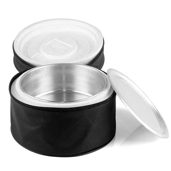 Marmita Termica De Aluminio Redonda Pequena N° 16 Tnt Preto 7468 Nerko