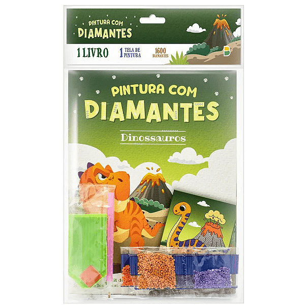 Livro Pintura Com Diamantes Dinossauros Brasileitura