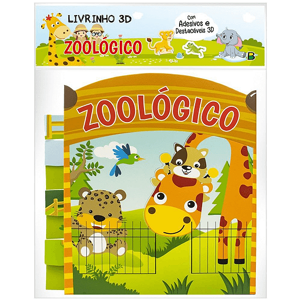 Livro Livrinho 3D Zoológico Brasileitura