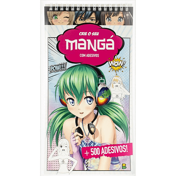 Livro Crie O Seu Mangá Com Adesivos Brasileitura