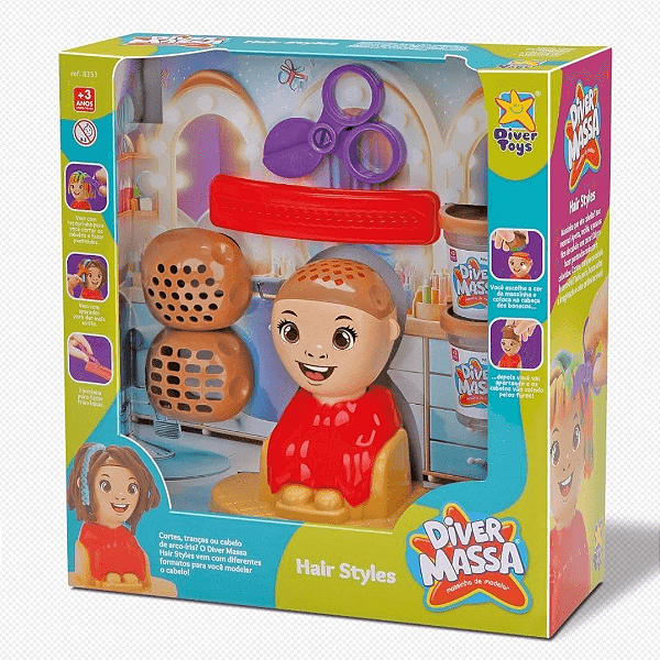 Diver Massa Hair Style Cabelo Maluco Com Acessórios 8353 Diver Toys