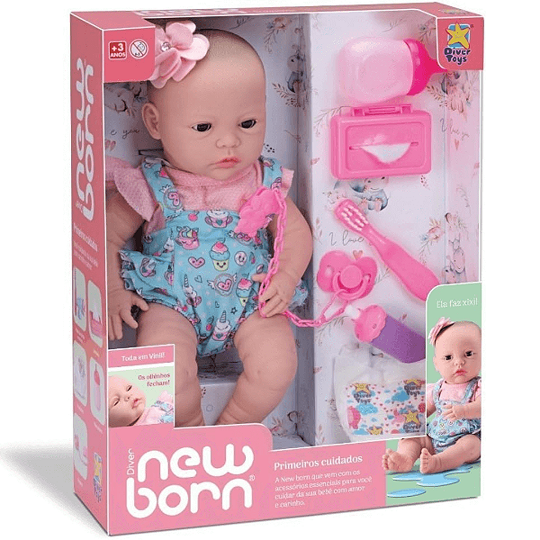 Boneca Diver New Born Cuidados 8114 Diver Toys