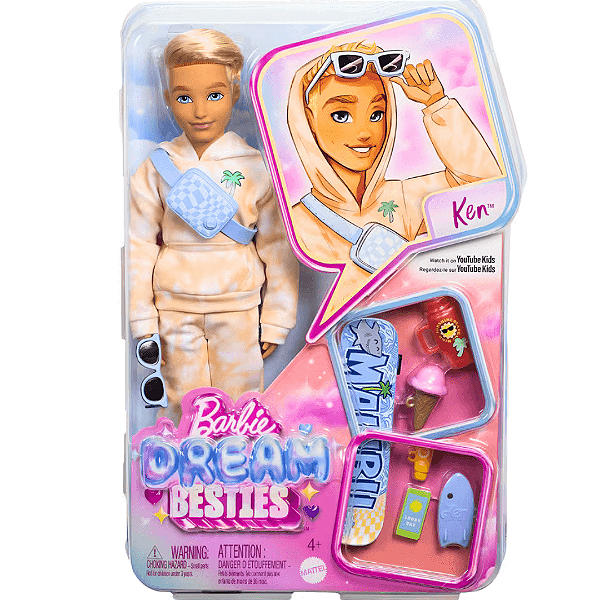 Boneco Ken Dream Besties Com Acessórios JDD75 Mattel