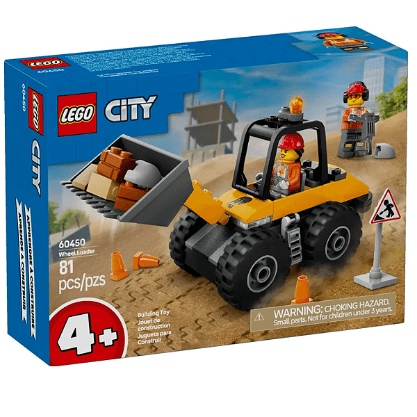 Lego City Carregadeira De Rodas De Construção Amarela 81 Peças 60450