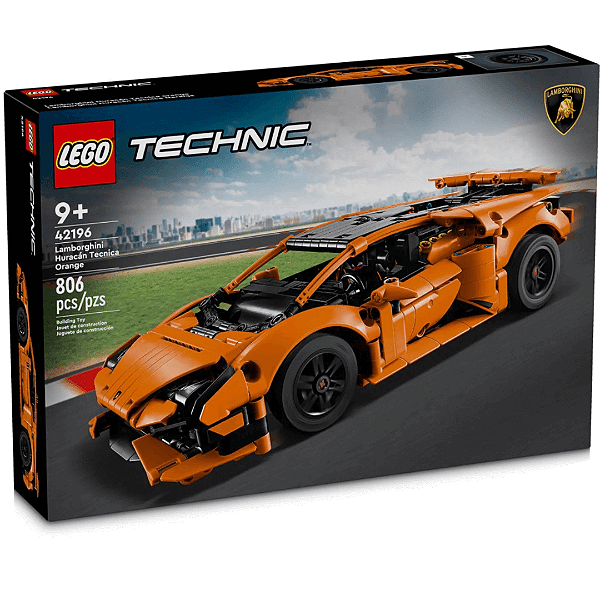 Lego Technic Lamborghini Huracan Tecnica Laranja Laranja 806 Peças 42196