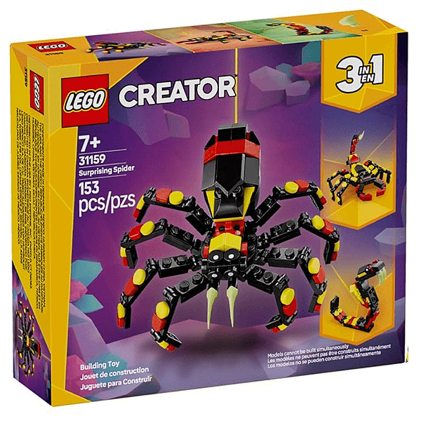 Lego Creator 3 Em 1 Animais Selvagens Aranha Surpreendente 153 Peças 31159