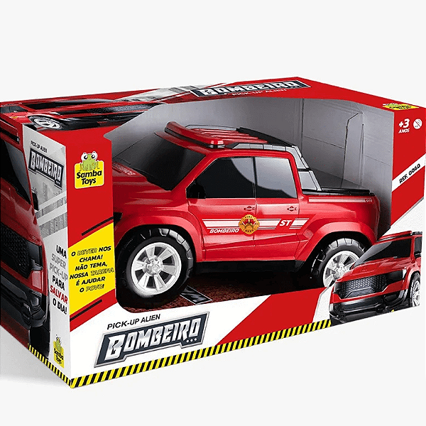 Carrinho Pick-Up Alien Bombeiro 060 Samba Toys