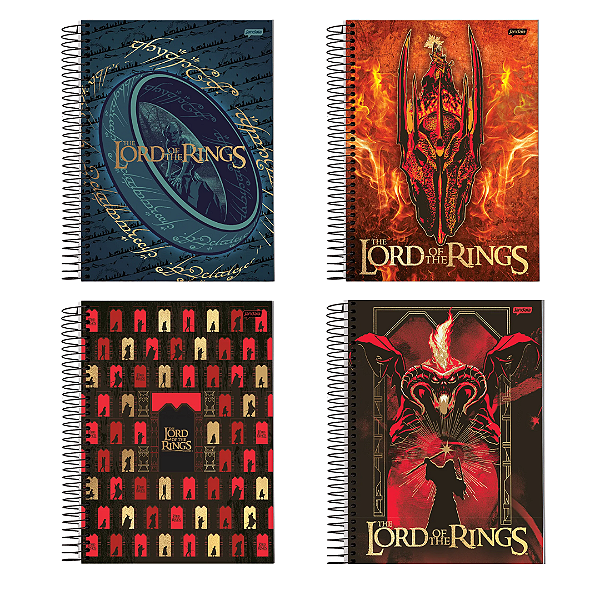 Caderno Espiral Capa Dura Senhor Dos Aneis 80 Folhas Jandaia