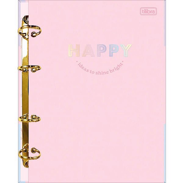 Caderno Argolado Colegial Happy 80 Folhas Tilibra