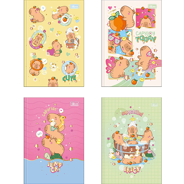 Caderno Brochura Capa Dura Capyclub 80 Folhas Tilibra