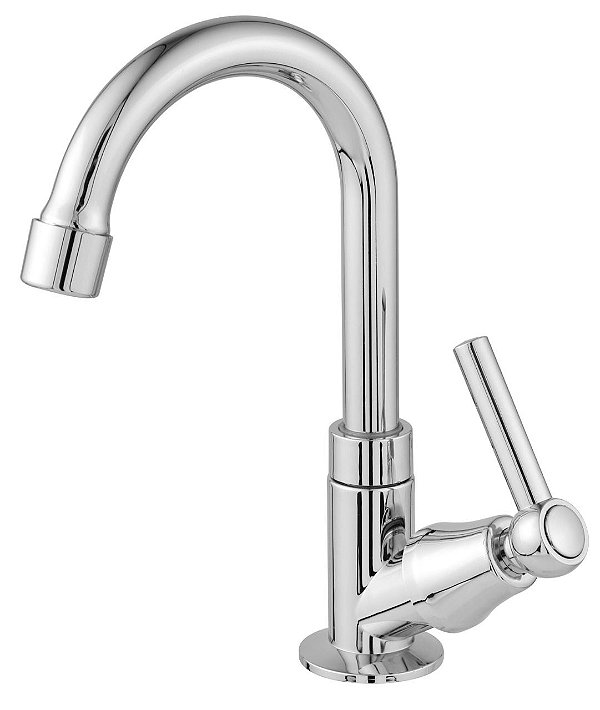 Torneira Lavatório Banheiro Bica Móvel Abs Cromado 1198 C-66 1/4 De Volta