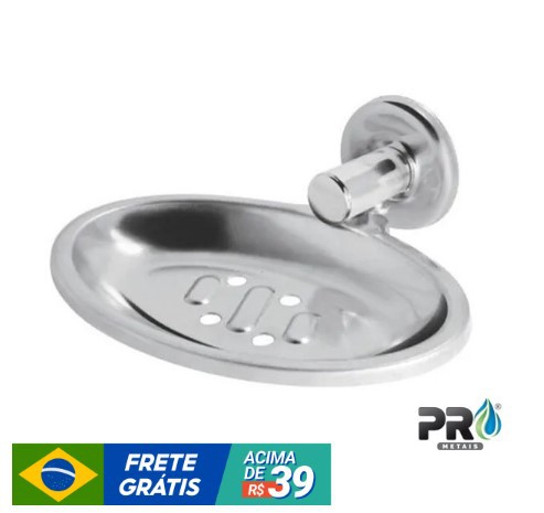COMBO SABONETEIRA PORTA SABONETE  AÇO INOX