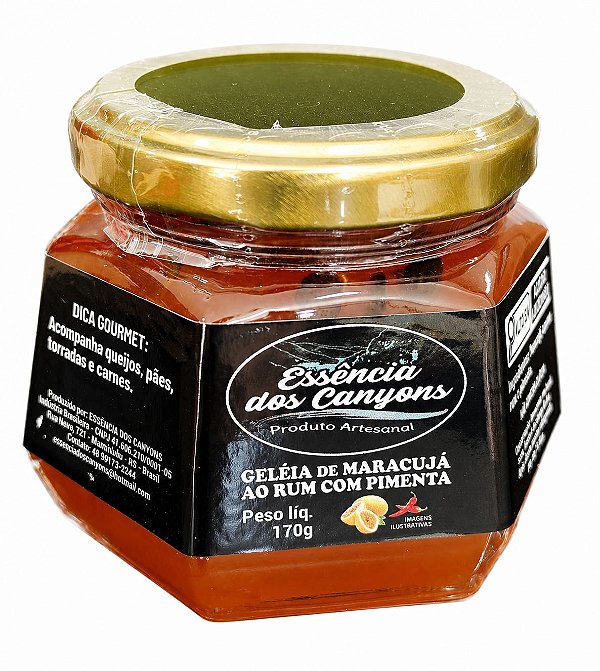 Geleia de Maracujá ao Rum com Pimenta 170g