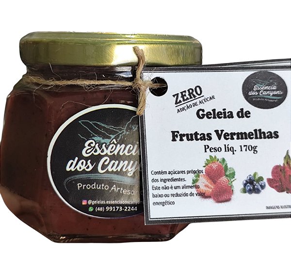 GELEIA DE FRUTAS VERMELHAS ZERO AÇÚCAR 170G