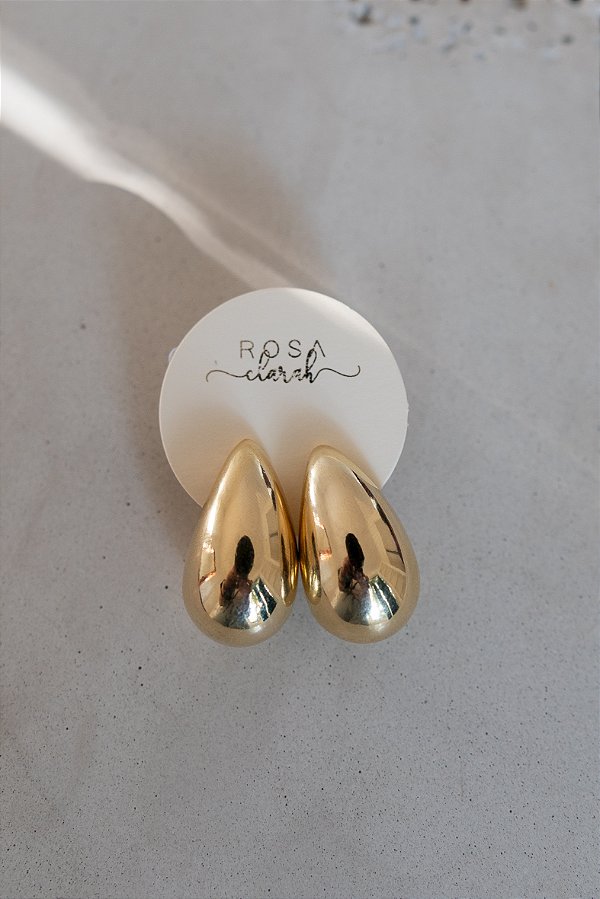 Brinco Dourado Gota Grande