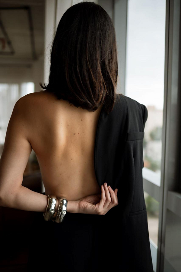 Bracelete Ródio Orgânico Maxi