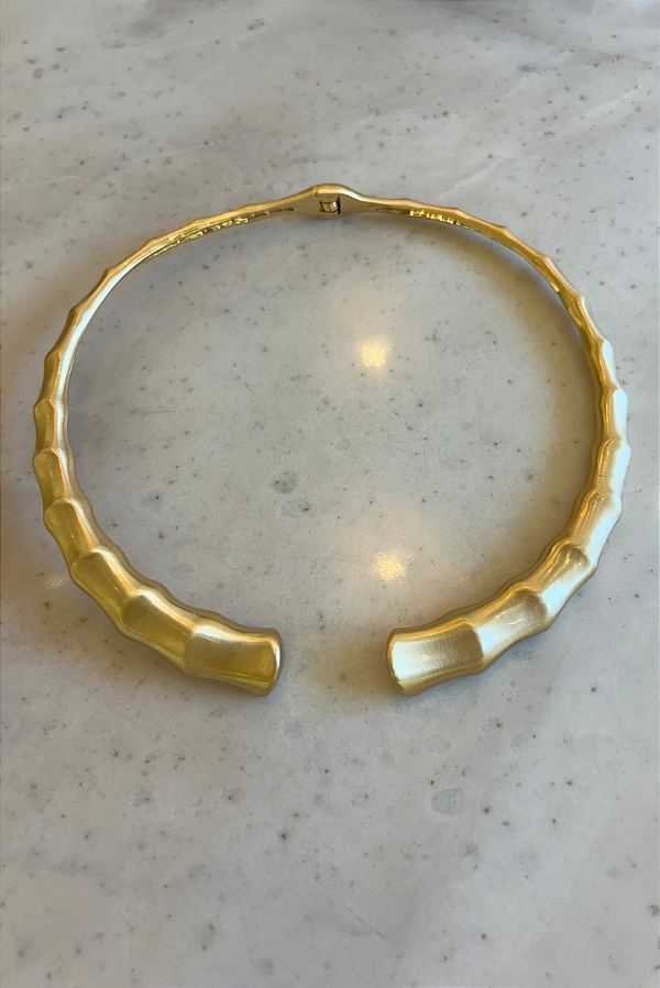 Choker Dourada Bamboo