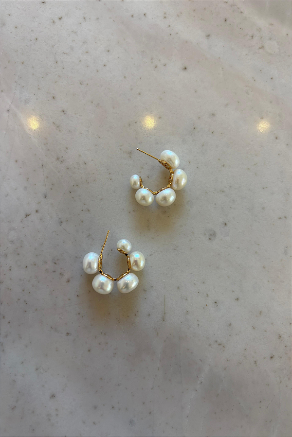 Brinco Dou Argola Pérolas G