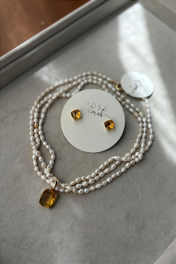 Composição Pérolas e Cristal