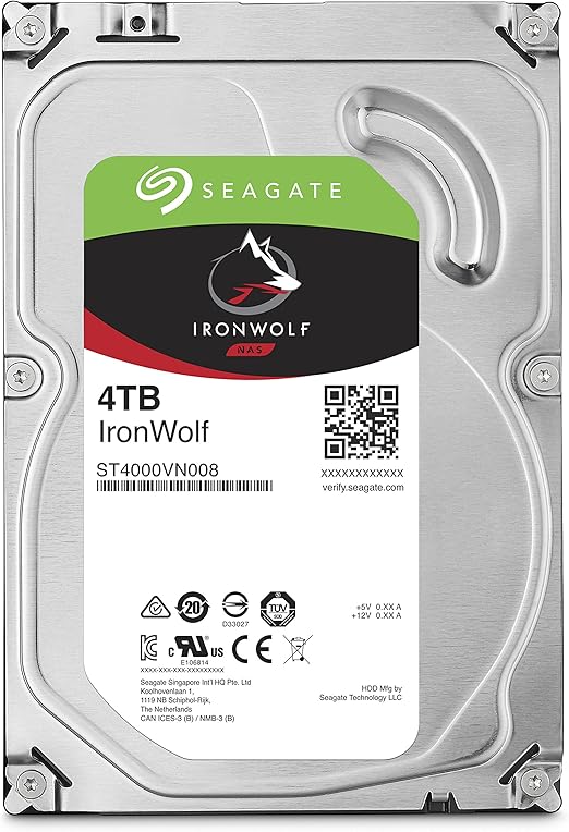 HD Seagate 4TB IronWolf Desktop, NAS, 5400 RPM, 256MB, 3.5, SATA 6 - ST4000VN006