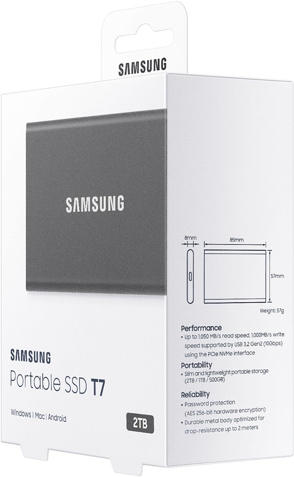 SSD Samsung T7 - 2TB - Externo