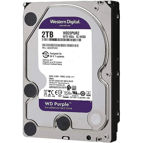 HD Wester Digital - Purple 2TB - 5400Rpm