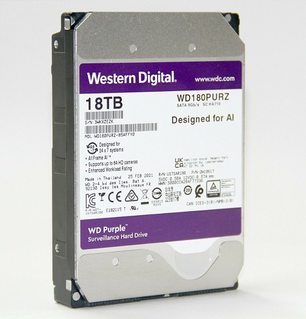HD Wester Digital - Purple 18TB - 7200Rpm