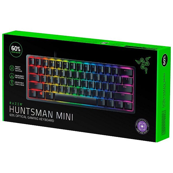Teclado Gamer Razer - Huntsman Mini - RGB, Switch Purple óptico