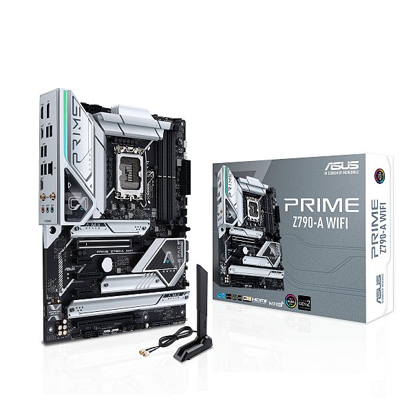 Placa mãe ASUS - PRIME Z790-A WiFi - LGA1700, DDR5, PCie 5.0, WiFi 6E, RGB