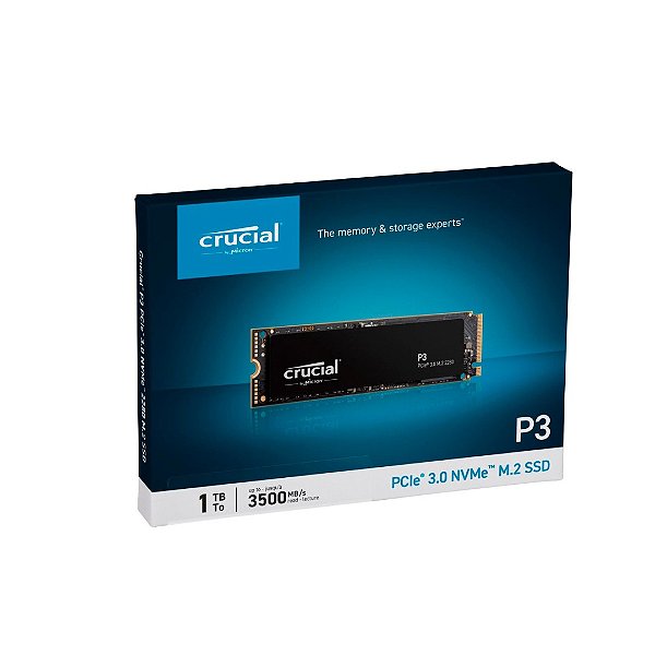 SSD Crucial - P3 1TB - M.2 NVMe