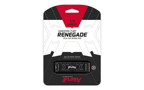 SSD Kingston - FURY Renegade 1TB - M.2 NVMe, PCIe 4.0, Compativel com PS5
