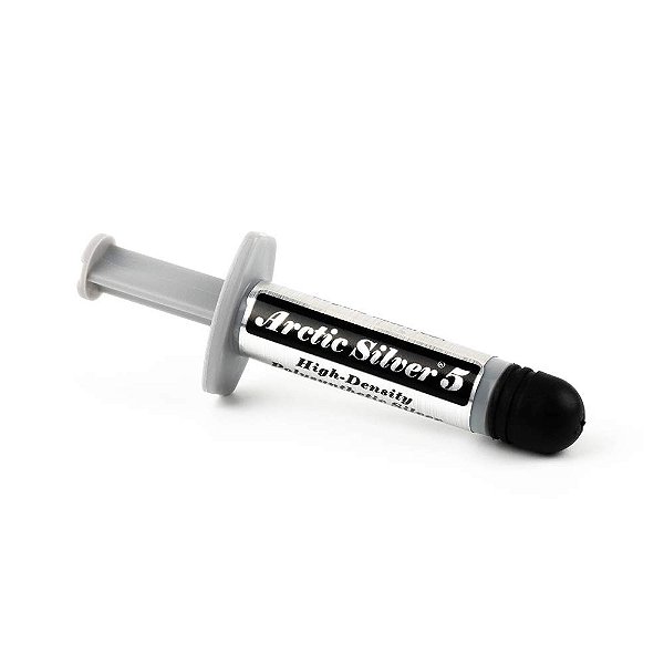 Pasta térmica Arctic Silver - Arctic Silver 5 AS5-3.5G - Condutividade Térmica:>350.000W/m2 °C(0.001 polegada camada), 3.5G, Performance Extrema