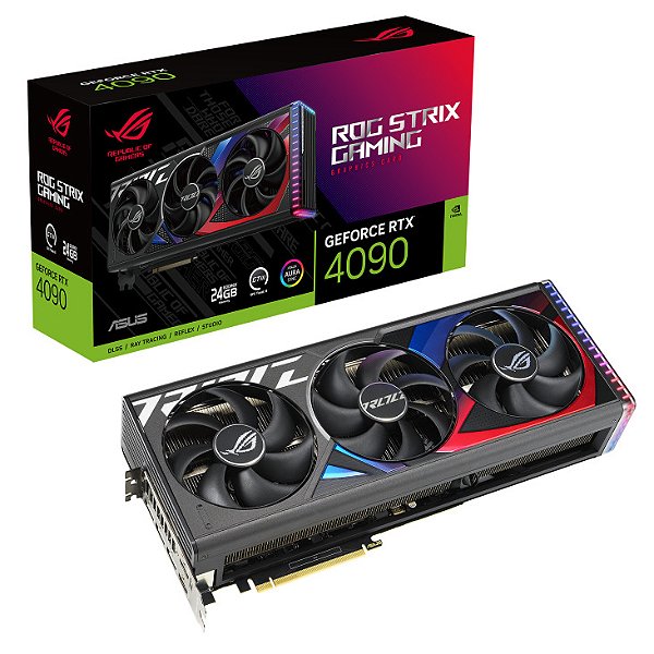 Placa de video ASUS - GeForce ROG Strix RTX 4090 - 24GB, GDDR6X, DLSS 3, PCIe 4.0, 384Bit