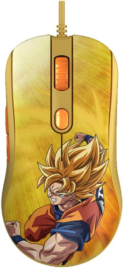 Mouse Gamer Akko - AG325 Dragon Ball Super Saiyajin - Sensor Pixart PWM3327, Polling Rate Até 1000Hz, 12400 DPI