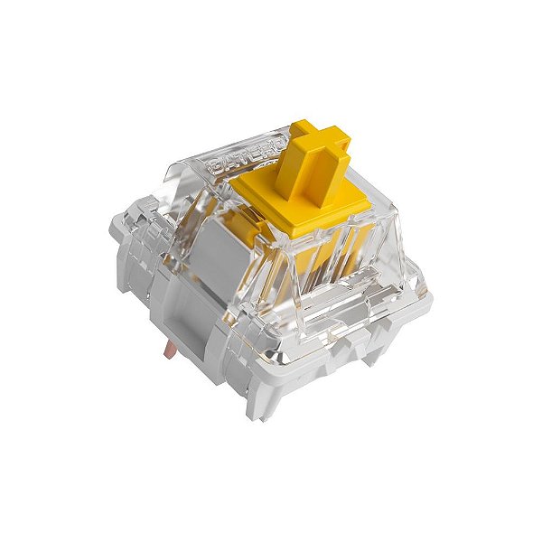 Switch Akko - Gateron Yellow - 45 Unidades, Pré-lubrificado, Linear, Encaixe 3 Pinos