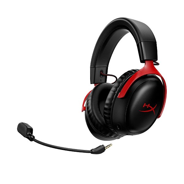 Headset gamer HyperX - Cloud III Wireless - Sem Fio 2.4 GHz, Driver 53mm, Wireless, Cancelamento de Ruído, Multiplataforma