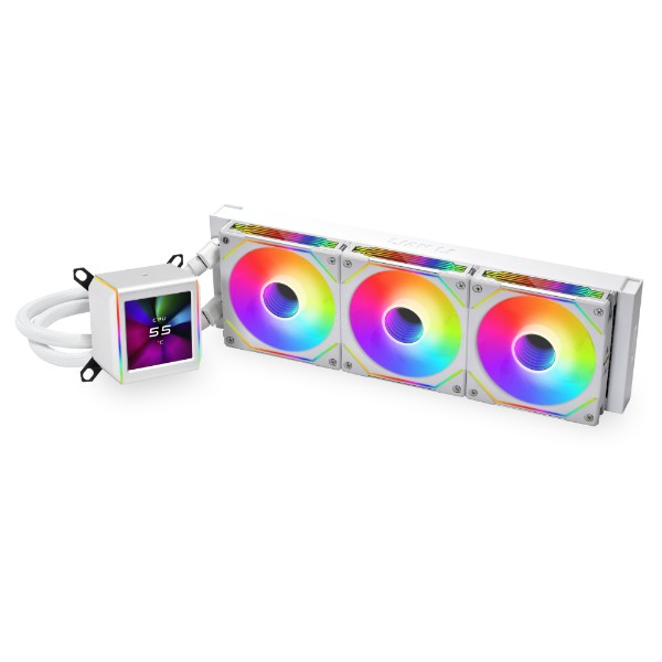 Water Cooler Lian Li - Galahad II LCD 360 White - ARGB, 360mm, Display LCD