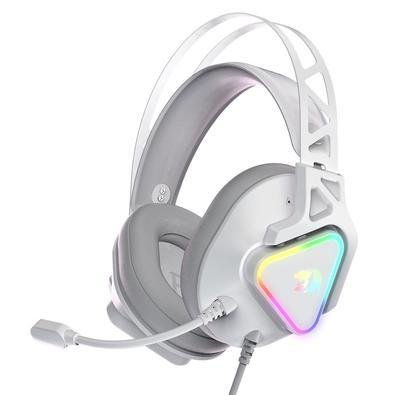 Headset Gamer Redragon Cadmus H370w RGB, USB, 7.1 Surround - Branco