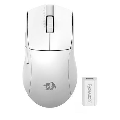 Mouse Gamer Sem Fio Redragon King 4K Pro, Wireless, 26000 DPI, 7 Botões, Branco