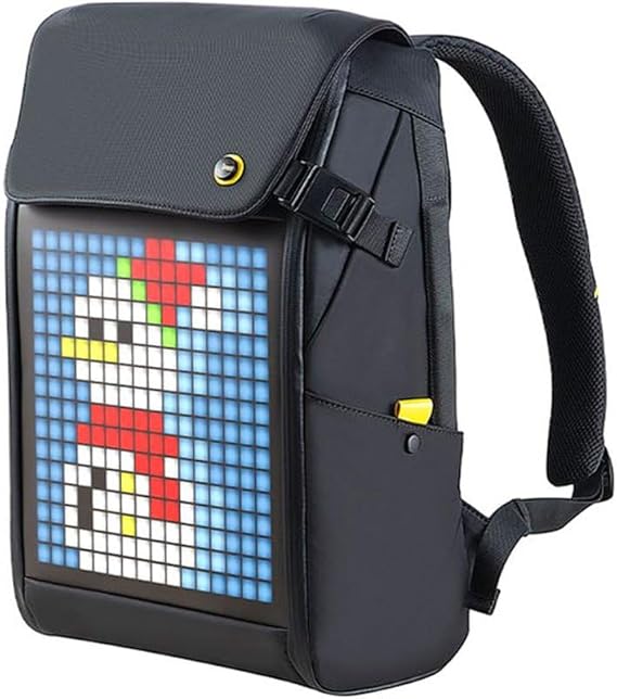 Mochila Divoom Backpack M, Painel de Led, Bluetooth, Preta, DIVOOM-BACKPACK-M