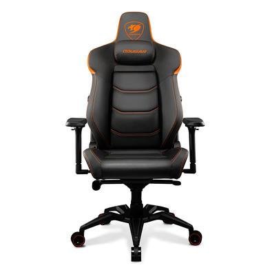 Cadeira Gamer Cougar Armor Evo, Até 160Kg, Suporte Lombar Ajustável em 4 Posições, Almofada de Memória Magnética, Preto e Laranja