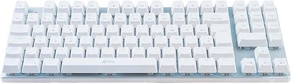 Teclado Mecânico Aplus Tech Barak White Led Branco ABNT2 Switch Outemu Red