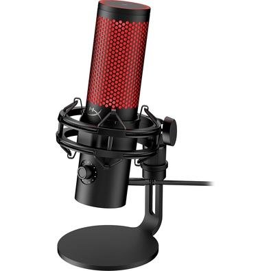 Microfone HyperX QuadCast 2, Compatível com PC, Mac e Consoles, Cardioide, Led Vermelho, Preto
