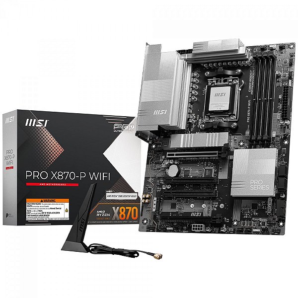 Placa Mãe MSI PRO X870-P Wi-Fi, Chipset X870, AMD AM5, ATX, DDR5