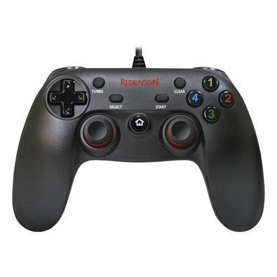 Controle, Redragon, Saturn, Pc/ps3, Preto Fosco/vermelho