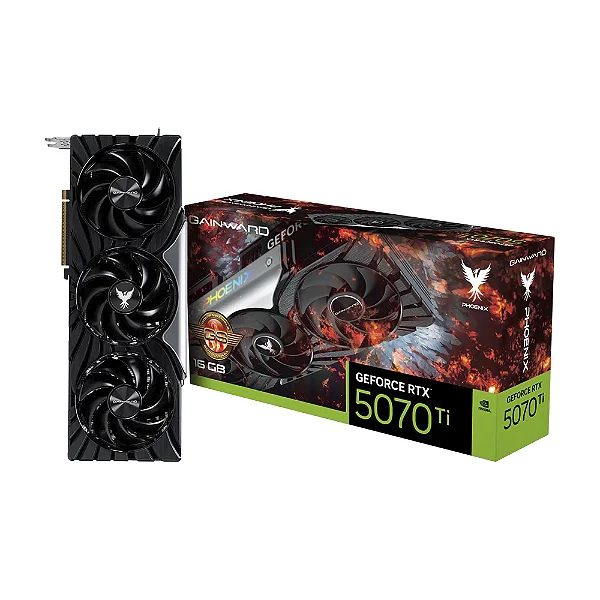 Placa De Vídeo RTX 5070 Ti - Gainward Nvidia Geforce Phoenix Gs 3x 16gb Gdrr7256 Bits